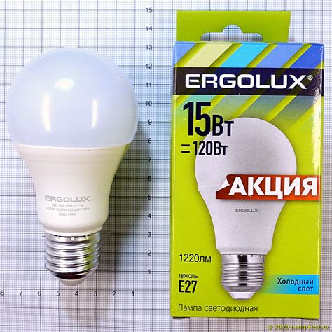 Ergolux LED-A60-15W-E27-4K