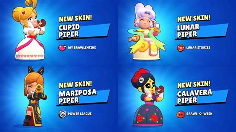 Todas Las Skins De Piper En Brawl Stars