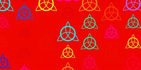 Light Multicolor vector background with occult symbols. 15483866 Vector ...