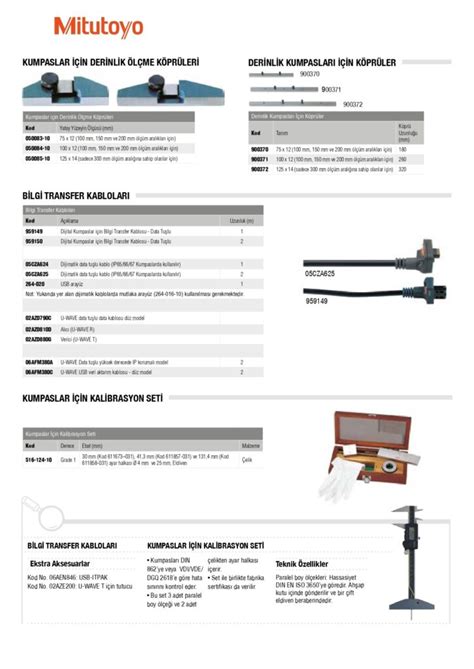 Mitutoyo Hassas Ölçü Aletleri