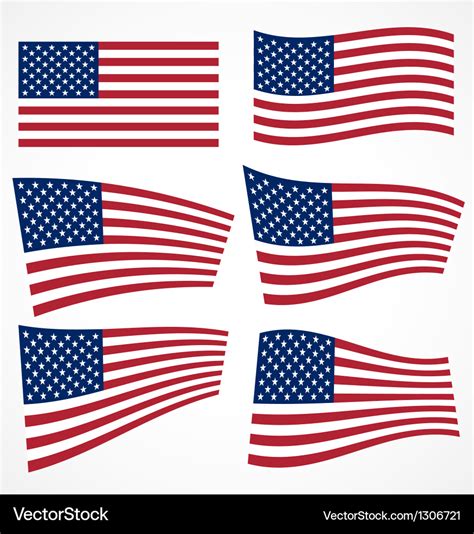 American flag Royalty Free Vector Image - VectorStock