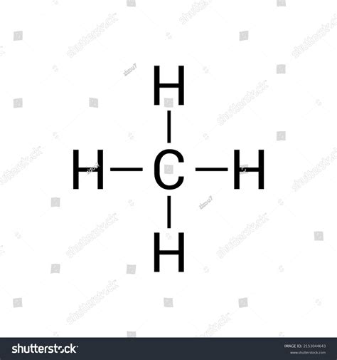 Chemical Structure Methane Ch4 Stock Vector (Royalty Free) 2153044643 ...