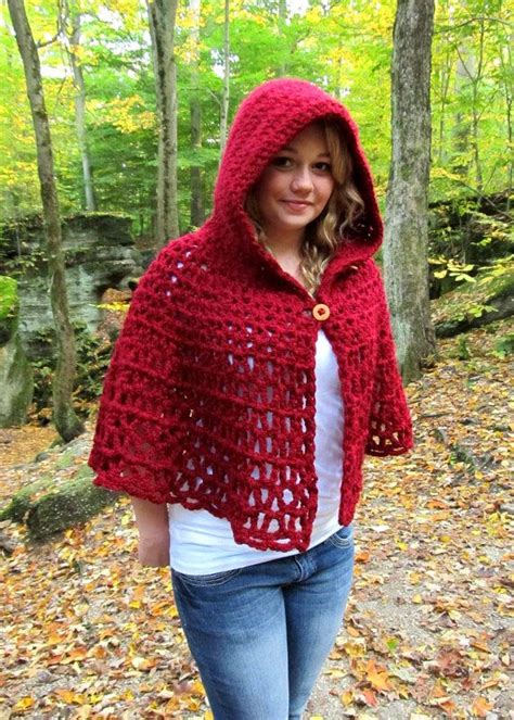 Hooded Capelet Shawl Crochet Cape Or Poncho By Lazytcrochet Capelet Pattern Crochet Capelet