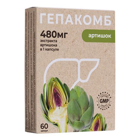 Гепакомб артишок 60 шт. капсулы массой 0,5 г - цена 319 руб., купить в ...