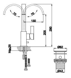 Bateria Umywalkowa Kohlman Dexame Qb D Chrom