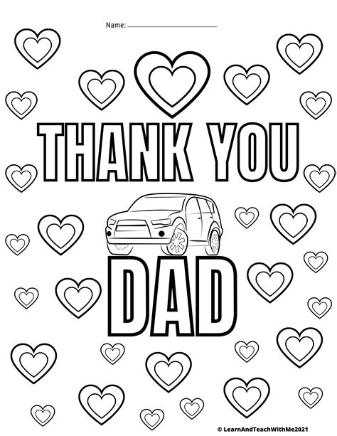 Parents And Teachers Appreciation Thank You Coloring Pages Made By