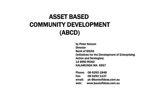 Ppt Asset Based Community Development Abcd Powerpoint Presentation