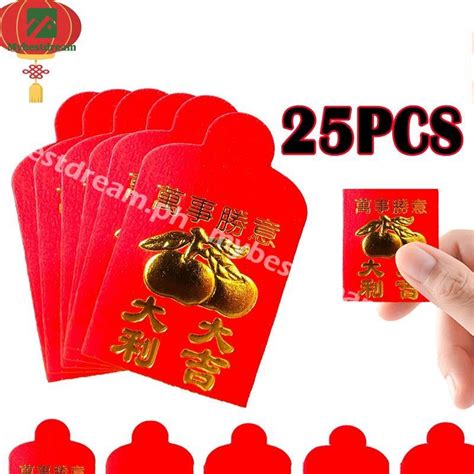 Pcs Set Mini Envelope Angpao Rabbit Year Red Pocket Chinese New