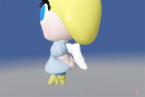 Cute Blonde Angel Girl Doll 3D Model CGTrader