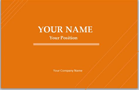 Visiting Card Templates - Free Report Templates