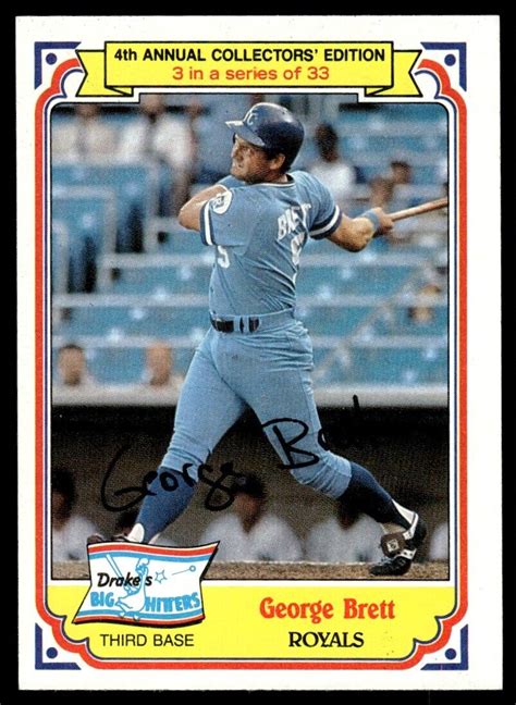 1984 Topps Drake S Big Hitters Baseball Card George Brett Kansas City