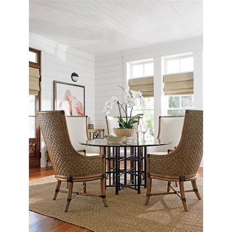 Tommy Bahama Home Twin Palms 558 885 01 Balfour Woven Rattan Host Chair