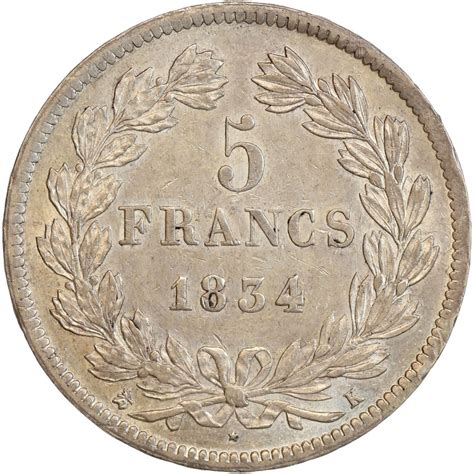 Francs Louis Philippe Ier T Te Laur E Tranche En Relief Monnaies Ar