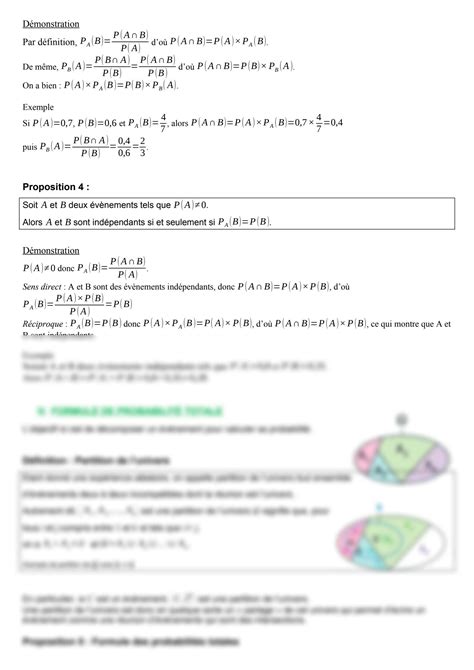 SOLUTION Cours De Maths Probabilit S Conditionnelles 1 Re Studypool