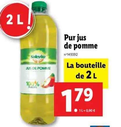 Promo Pur Jus De Pomme Solevita Chez Lidl Icatalogue Fr