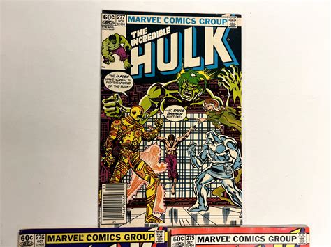 3 The Incredible Hulk Marvel Comic Books 275 276 277 Avengers Hulk