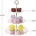 Amazon BonNoces 3 Tier Porcelain Embossed Cupcake Stand Pure