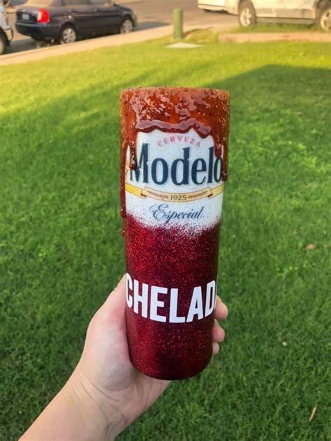 Modelo With A Chamoy Drip Tumblerbeer Drip Etsy