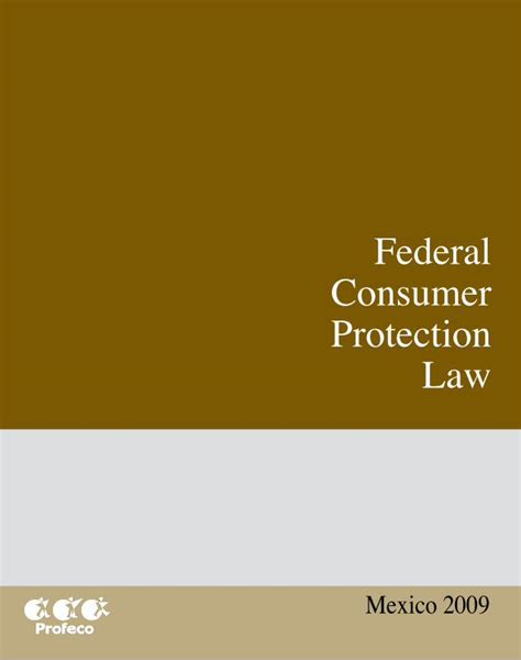 Pdf Federal Consumer Protection Law Ley Federal De Protecci N Al