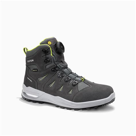 Elten Beroepsschoen Halfhoog Riley Xxf Boa Gtx Grey Lime Mid Esd O Wr