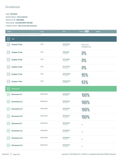 Solution Gradebook Studypool