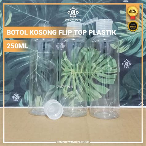 Jual BOTOL KOSONG FLIP TOP PLASTIK 250ML BOTOL REFIL 250ML BOTOL