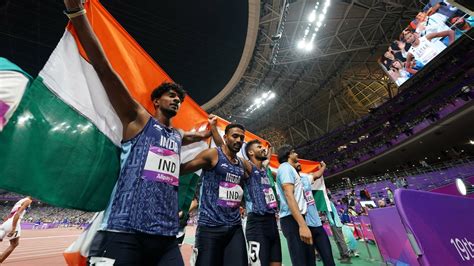 Men S 4x400m Relay Team Wins Gold As Indian Athletes Continue Medal Run