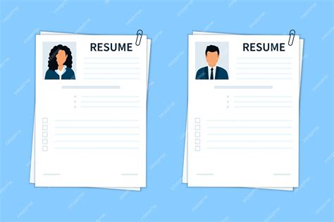 Premium Vector Resumes Resume Form Resume Template Selecting Staff