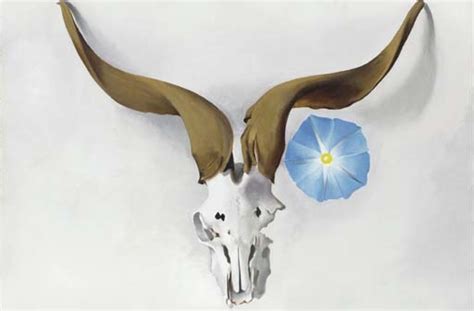 Georgia O'Keeffe | Ram's Head, Blue Morning Glory (1938) | MutualArt