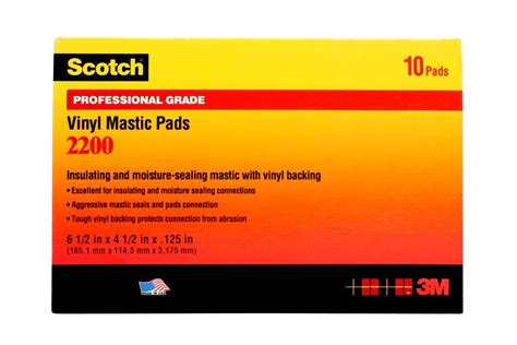 3M 2200 3 1 4X4 1 2 MASTIC PAD Gordon Electric Supply Inc