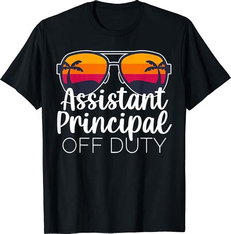 Assistant Principal Off Duty Sunglasses Beach Sunset T Shirt Walmart