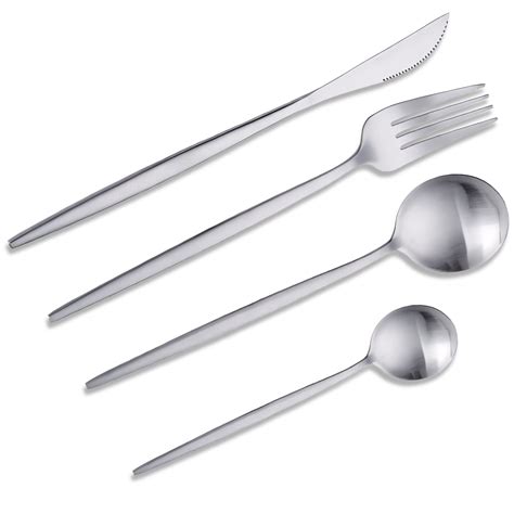 Set De 24 Tacamuri Din INOX 6 X Cutite 6 X Linguri 6 X Furculite 6