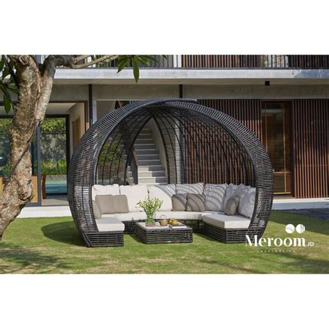 Jual Daybed Rotan Sintetis Sofa Rotan Sofa Kolam Renang Outdoor Kab