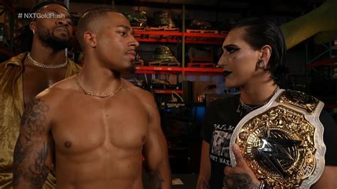 Rhea Ripley Confronta A Carmelo Hayes En Backstage WWE NXT Gold Rush