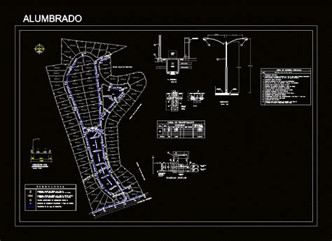 Detalle De Alumbrado Solar En AutoCAD Librería CAD