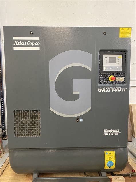 Atlas Copco Ga Vsd Ff Tank Mounted Rotary Screw Compressor Dryer