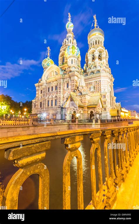 Russia St Petersburg The Church Of The Savior On Spilled Blood Stock