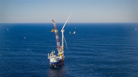 First Turbine Stands At New Yorks First Offshore Wind Farm Offshore Wind