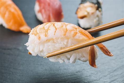 Nigiri Sushi With Chopsticks Stock Image Image Of Asia Menu 238265305