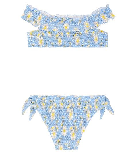Printed Bikini In Blue Monnalisa Mytheresa