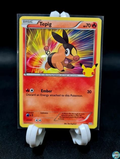 Pokemon Card Tepig Non Holo Mcdonalds Th Anniversary Promo