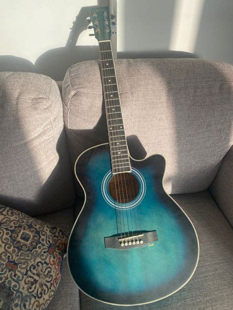 Cool blue and black acoustic guitar! #guitar #acoustic #blue #black # ...