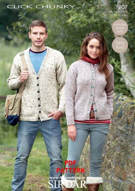 Sirdar Click Chunky 7207 Digital Pattern The Wool Shop Knitting Yarnwool