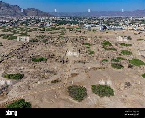 Aerial Of Al Ukhdud Archaeological Site Najran Kingdom Of Saudi