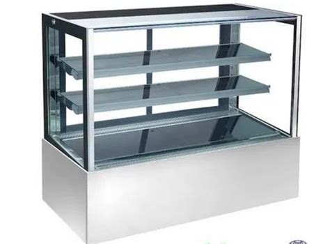 Stainless Steel Rectangular Pastry Display Counter For Sweet Shop At