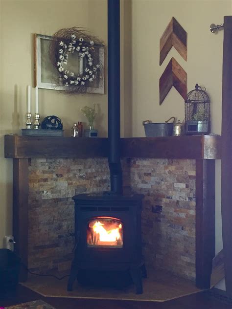 This Is More Like It But Raised Hearth Area Wood Stove Surround