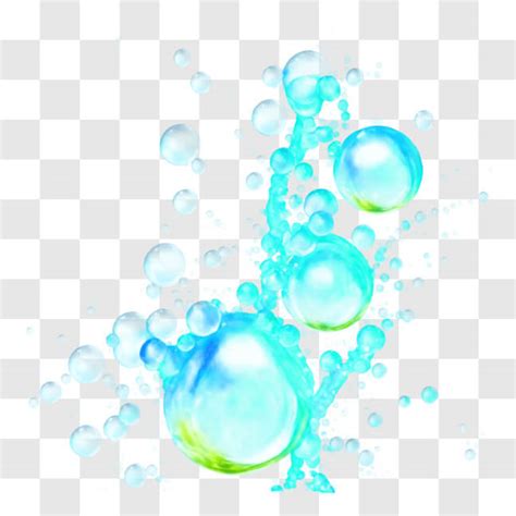 Download Beautiful Blue Soap Bubbles Art Installation PNG Online ...