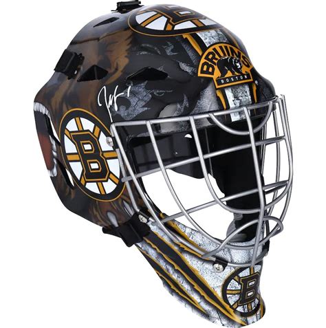 Jeremy Swayman Boston Bruins Autographed NHL Hockey Goalie Replica Mask ...