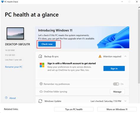 Using Microsofts Pc Health Check App To Check If My Computer Meets