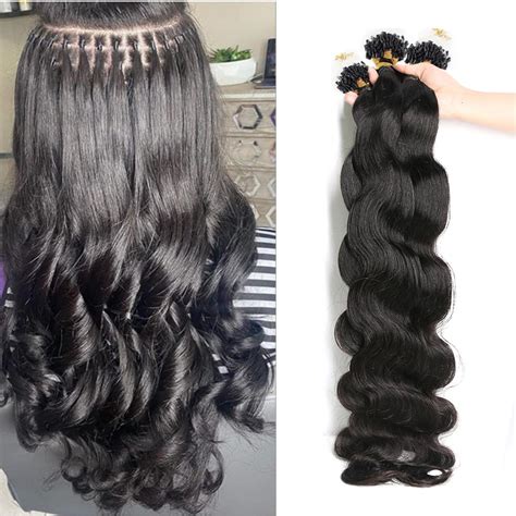 Amazon Body Wave Micro Loop Ring Human Hair Extensions 20 Inch